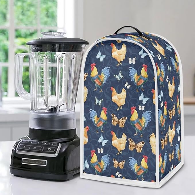 Butterfly Chicken Rooster Blender Dust Cover Stand Mixer Coffee Maker Appliance Covers with One Big Pocket Blender Appliance Cover for Kitchen Home Indoor Office