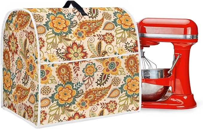 Boho Stand Mixer Cover 4.5-5Qt Mixer Cover Washable Anti-Stain Appliance Covers for Kitchen Counter Mixer Parts & Accessories Home Decoration