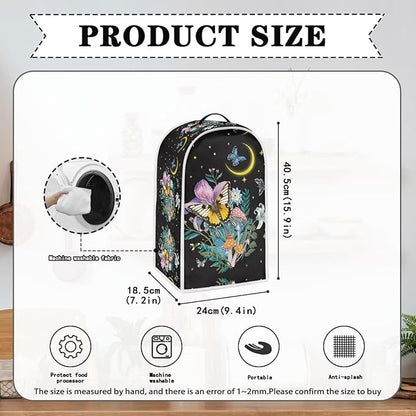 Butterfly Moon Print Blender Cover Kitchen Blender Dust Covers Food Processor Dust Cover Stand Mixer Case Coffee Maker Appliance Cover for Home Kitchen Indoor