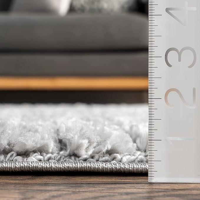 Nuloom Risette Light Grey, 4' x 6', Geometric, Soft and Textured, High Traffic, Stain Resistant, Easy Clean, Durable Area Rug for Bedroom, Living Room, Dining Space, Den, Foyer, Entryway