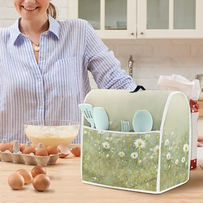 Realistic Daisy Print Stand Mixer Covers Fit Tilt Head and Bowl Lift Models Mixers, Washable Kitchen Appliance Cover Universal Fit Coffee Maker Blender Juicer, Easy to Clean