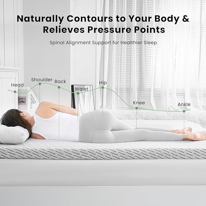 Bamboo Mattress Topper Twin XL Size 4 Inch, Cooling Gel & Bamboo Charcoal Memory Foam Mattress Topper for Back Pain Relief, Firm Dual-Layer Foam Bed Pad with Removable Cover College Dorm