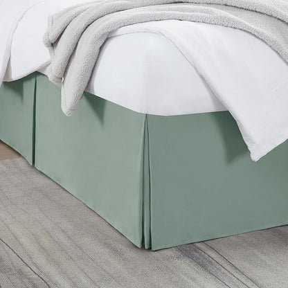 Nestl Beach Blue Bed Skirt Queen Size - Queen Bed Skirt 14 Inch Drop - Brushed Microfiber Bed Skirts - Hotel Quality Pleated Bed Skirt - Shrinkage & Fade Resistant