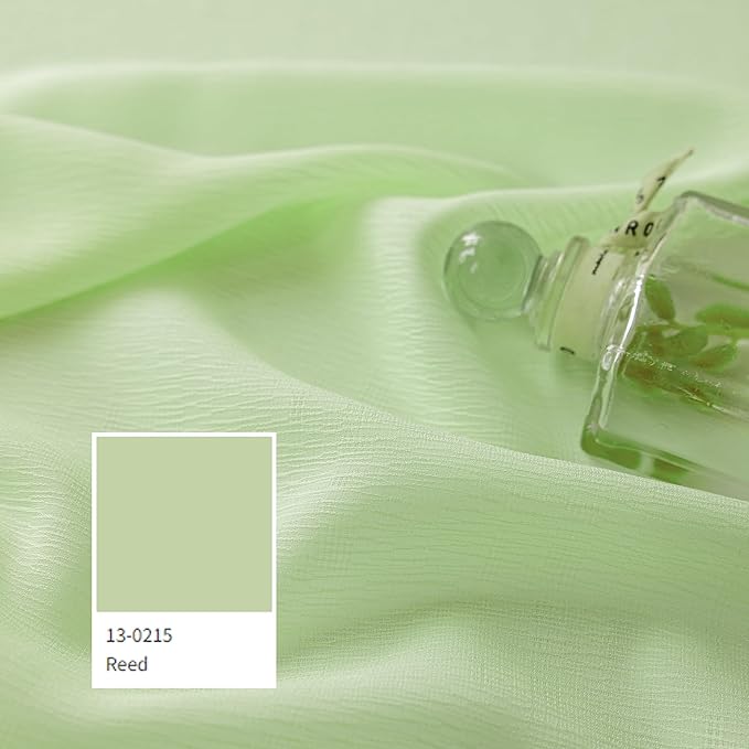 Green Pinch Pleat Sheer Curtains 84 Inches Long for Bedroom Tree Branch Soft Touch Light Filtering 84 Inch Pleated Drapes with Ajustable Hooks for Living Room, Reed Green, 42"W x 84"L, 2 Panels