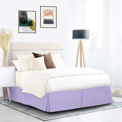 Nestl Lavender Bed Skirt Queen Size - Queen Bed Skirt 14 Inch Drop - Brushed Microfiber Bed Skirts - Hotel Quality Pleated Bed Skirt - Shrinkage & Fade Resistant