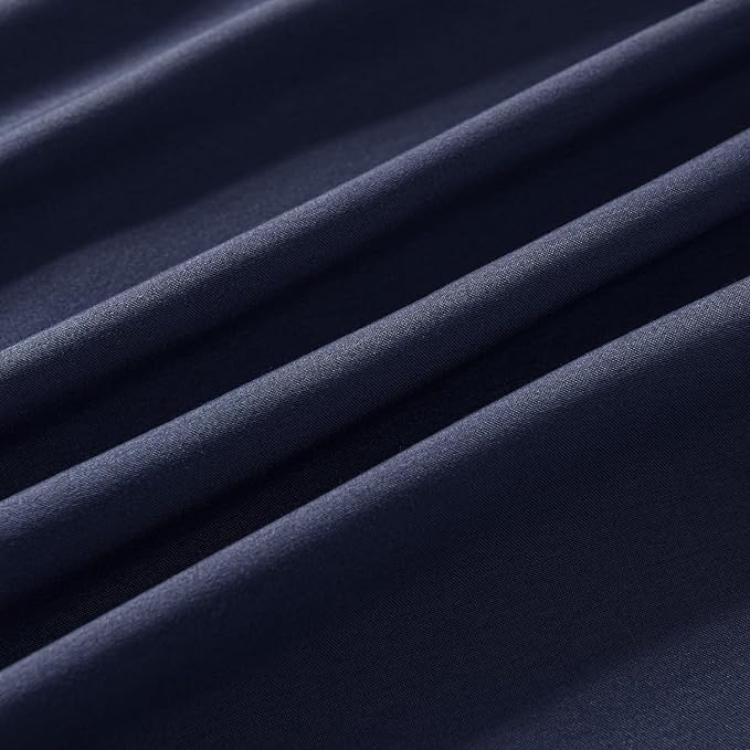 Bed Skirt Full Size Ruffled Bed Skirt with Split Corners, 18 Inch Drop Dust Ruffle Bed Skirt with Platform, Blue (Full - 18" Drop)