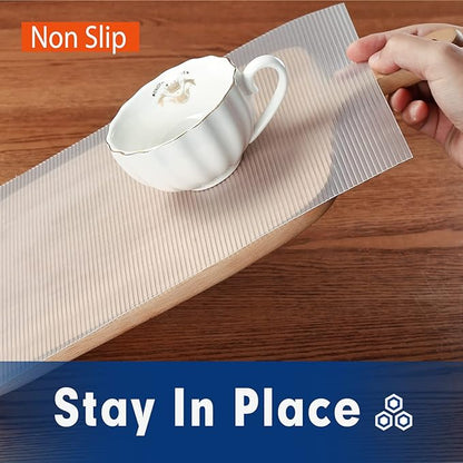 Shelf Liner, Drawer Liner, 17.7 Inches x 20 FT Cabinet Liner for Kitchen Cabinets Non-Adhesive Shelf Liners, Waterproof Shelf Paper with Non-Slip, Durable Liners, Clear