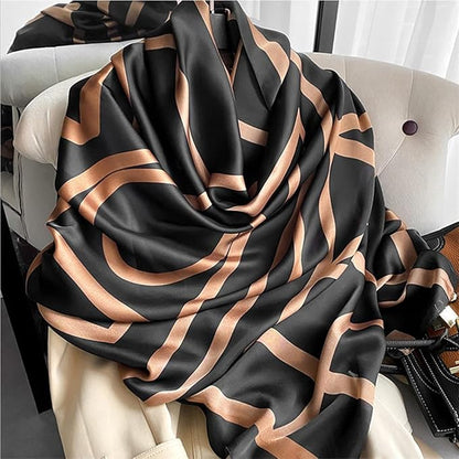 Fashion Scarves Scarf 100% Silk Feeling Scarf Silk Like Scarves Long Lightweight Sunscreen Shawls for Women