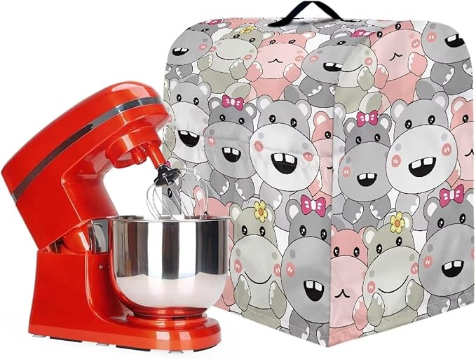 Cartoon Baby Hippo Mixer Covers Dust Mixer Covers for Stand Mixer Kitchen Counter Mixer Parts & Accessories Decor for Kitchen Kid Mixer Cover
