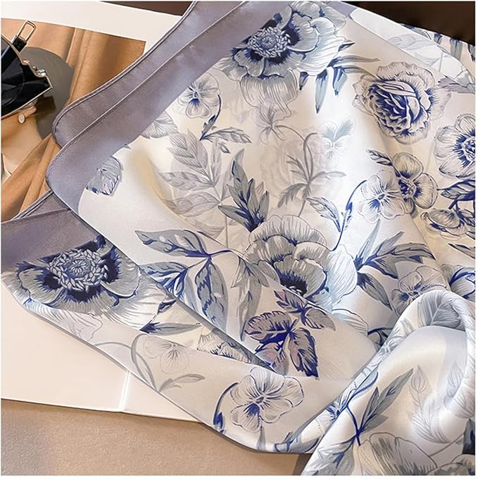 Fashion Scarves Scarf 100% Silk Feeling Scarf Silk Like Scarves Long Lightweight Sunscreen Shawls for Women