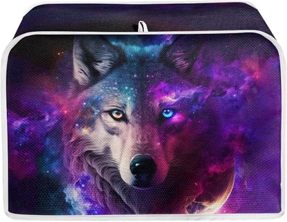 ZFRXIGN Galaxy Wolf Toaster Cover 2 Slice Toaster Bag Toaster Oven Cover Stain Resistant for Kitchen Small Appliance Covers Oven Dust Cover Case Protector Purple