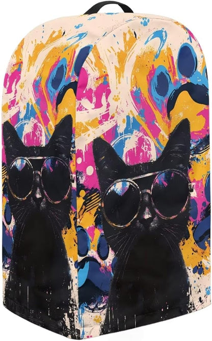 Cool Black Cats Blender Cover Kitchen Appliance Cover Anti Fingerprint Dust Protection Washable Coffee Machine Cover Food Processor Dust Cover Stand Mixer Cover with Top Handle