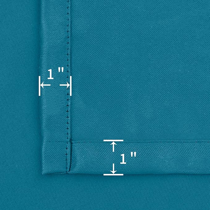 BGment Rod Pocket Blackout Curtains for Bedroom - Thermal Insulated Room Darkening Curtain for Living Room, Peacockblue, 42 x 84 Inch, 2 Panels