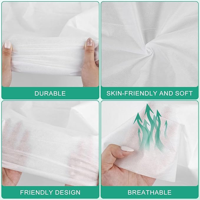 Disposable Bed Sheets 4-Pack | 16-Piece Set (87"x87" Bed Sheet, 95"x87" Quilt Cover, 20"x32" Pillow Case x2) Hotel & Travel Essentials Portable & Hygienic (Disposable Bed Sheets (4 Pack))