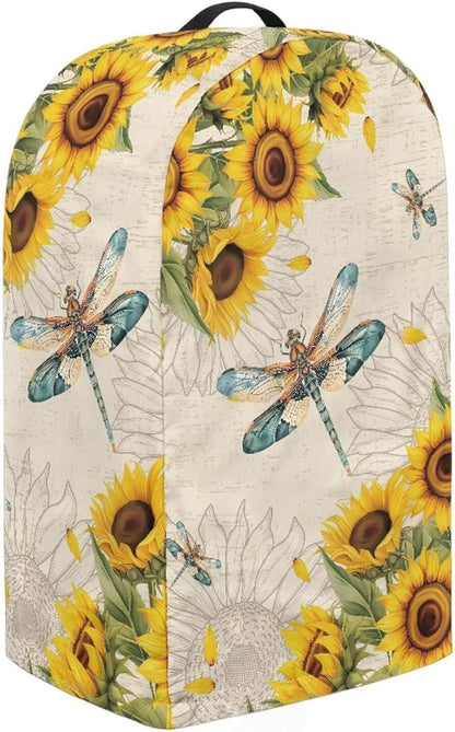 Dragonfly Sunflower Blender Covers for Kitchen Food Processor Cover with Durable Handle, Dust Covers for Kitchen Appliances Stand Mixer or Coffee Maker Appliance Cover