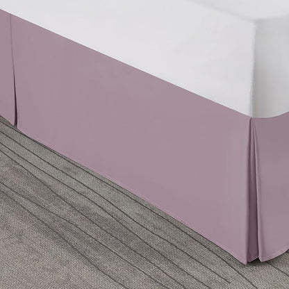 Nestl Dusty Purple Full Bed Skirt - Full Size Bed Skirt 14 Inch Drop - Brushed Microfiber Bed Skirts - Hotel Quality Pleated Bed Skirt - Shrinkage & Fade Resistant