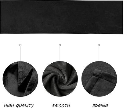 BALCONY & FALCON Velvet Table Runner 14"x118" Black Luxury Machine Washable Farmhouse Vintage Runner for Table Dining, Party, Wedding, Birthday, Easter, Thanksgiving & Christmas & Home Décor