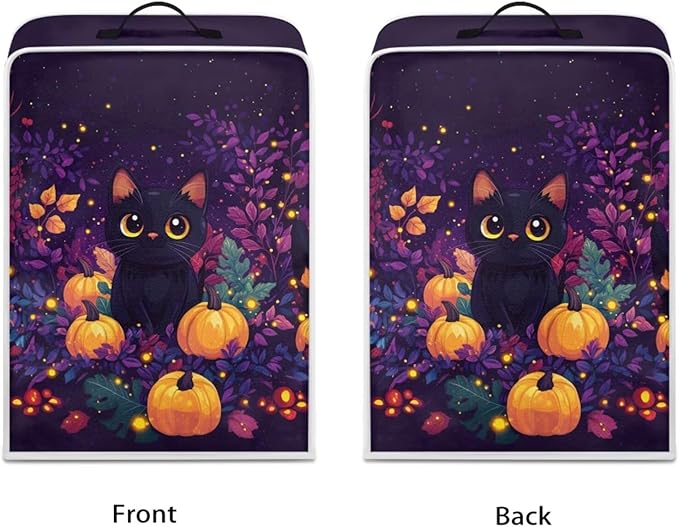 Halloween Coffee Maker Cover Black Cat Coffee Machine Protector Dustproof Waterproof Appliance Covers