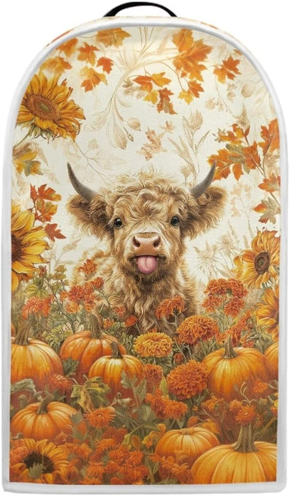 Highland Cow Blender Cover Dust Cover for Kitchen Cute Food Processor Dust Covers with Handle Easy to Install Protection Covers for Stand Mixer Juice Machine Fall Decoraion for Home