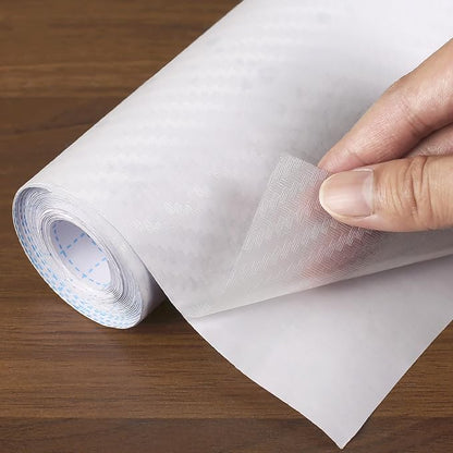 Self-Adhesive Shelf Liner Kitchen Liner, Waterproof Backed Paper Easy Peel and Stick Contact Liner Without Residue for Decor Your Desk Surface, Kitchen Countertops (Clear, 11.8 x 236.2 inches)