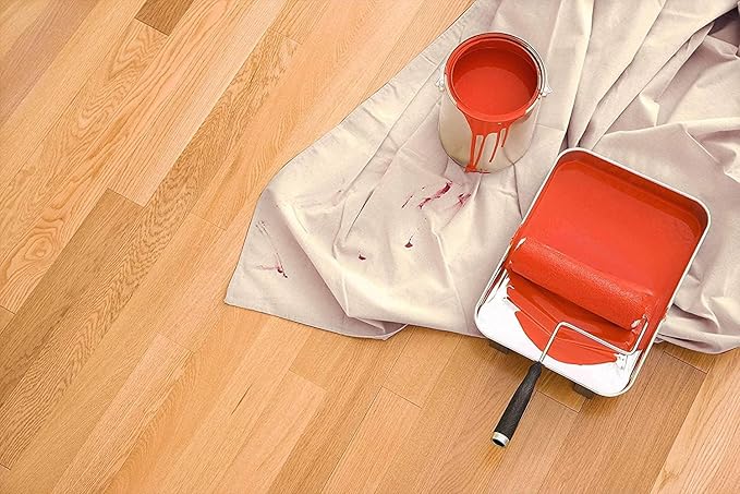 ZUPERIA Canvas Drop Cloth for Painting (Size 4' x10' Feet Pack of 4) Painters Drop Cloth for Painting, Furniture & Floor Protection, All Purpose Thick Canvas tarp with Double Stitched Edges