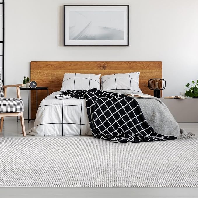 LUXE WEAVERS Solid Machine Woven Stone 5x7 Area Rug, Indoor Stain-Resistant Carpet