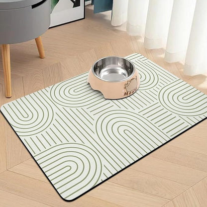 Pet Food Mats for Floor, Absorbent Dog Mat for Food and Water Dispenser Mat, Dog Food Mat Quick Dry Cat Food Mat Pet Supplies