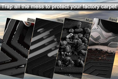 TPE Floor Mats Compatible with KIA Sportage 2017-2022 Models Hyundai Tucson 2016-2021 (Not for Hybrird)，All Weather Protection 3D Tech Waterproof Durable Anti-Slip Floor Liners