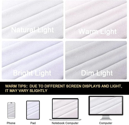 PrinceDeco Blackout Curtains 84 Inches Long Linen Blackout Curtains for Bedroom Light-Blocking Sleep Enhancers Anti-Rust Grommet Drapes with White Liner, W52 x L84 inch, Pure White