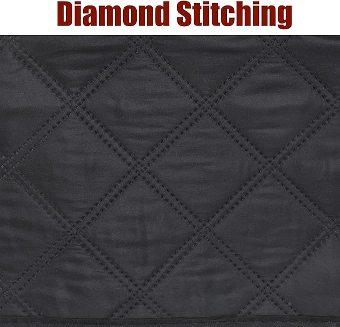 Toaster Cover 2 Slice, 11.4 x 7.5 x 7.9in Universal Size Toasters Dusts Covers, Black Kitchen Small Appliance Cover, Polyester and Cotton Quilted Kitchen Appliance Covers