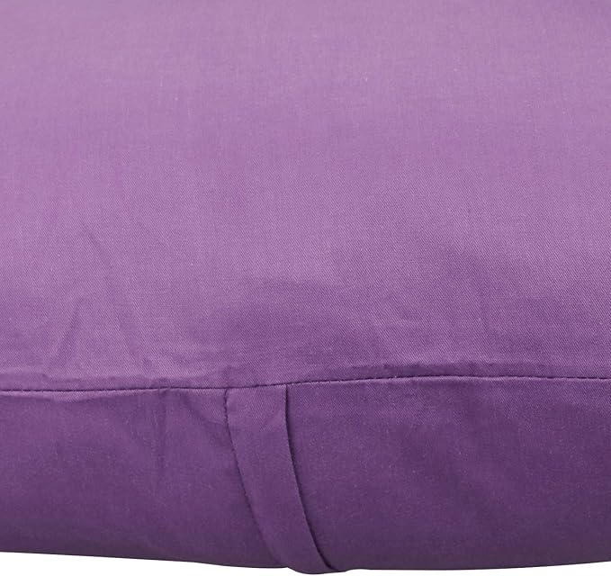 Thmyo 4-Pack 100% Cotton Comfortable Solid Decorative Throw Pillow Case, Square Cushion Cover Pillowcase Sublimation Blank Pillow Covers DIY Throw Pillowcase for Sofa(18x18 inch/ 45x45cm,Purple)