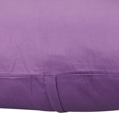 Thmyo 4-Pack 100% Cotton Comfortable Solid Decorative Throw Pillow Case, Square Cushion Cover Pillowcase Sublimation Blank Pillow Covers DIY Throw Pillowcase for Sofa(18x18 inch/ 45x45cm,Purple)