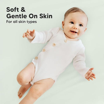 2-Pack Mini Crib Sheets Fitted - 38x26 Pack N Play Sheets for Pack and Play Mattress, Organic Cotton, Soft & Breathable Playard Bedding, Neutral Mini Toddler Bed Cover for Boys, Girls (Cove)