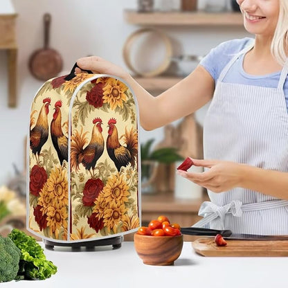 Rooster Toaster and Blender Cover Set Washable Coffee Maker Appliance Covers Sunflower Kitchen Accessories Size M
