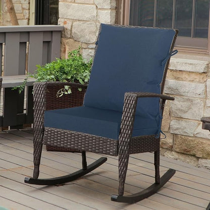 Goodgoods 20"x42" Outdoor Dining Chair cushion Set of 1 patio furniture cushion Resilient Foam Filling Water-Proof Stain-Resistant UV Resistant Weather Resistant Chairs Couch Sofa Upholstery Navy Blue