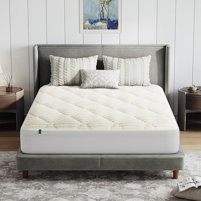 Novilla California King Mattress Topper - Cloud-Like Softness Mattress Pad with Plush Flannel, Electric Blanket Alternative for Cold Sleepers, Deep Pocket 8-21 Inch, Machine Washable