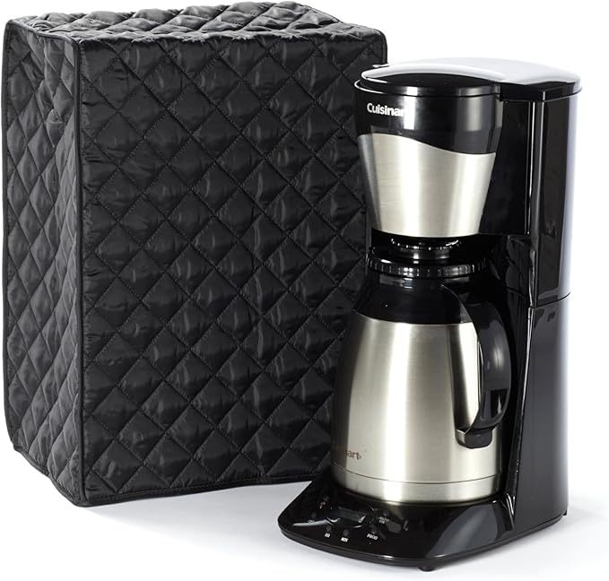 Covermates Keepsakes - Coffee Maker Cover - Dust Protection - Stain Resistant - Washable - Appliance Cover, Black