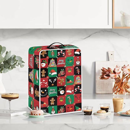 Coffee Maker Cover, Christmas Holiday Coffee Dust Cover Washable Removable Mixer Appliance Protector