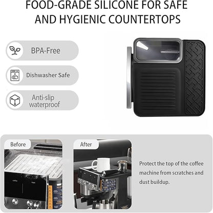 Premium Top Mat for Ninja Luxe Cafe Espresso Machine ES601 & ES701 – Custom Fit Coffee Machine Cover – Food-Grade Silicone – Waterproof, Heat-Resistant, Non-Slip, Easy to Clean, Coffee Bar Accessories