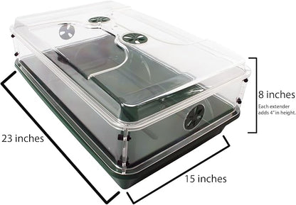 EarlyGrow 93807 Domed Propagator, 2 Height Extenders, Green