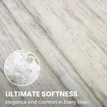 2x7 Modern Abstract Runner Rug for Hallways, Gray Beige Neutral Multi Super Soft Hallway Decor Kitchen Rugs with Non-Slip, Non-Shedding Washable Rug for Hallways Entryway Laundry Indoor