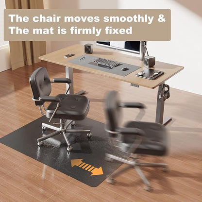 [Thickened to 2.0mm] 36"x 48" Office Chair Mat for Hardwood, Vinyl Computer Floor Mat, Anti-Slip Desk Mats for Hardwood, Easy to Clean Office Chair Floor Protector, Durable Rolling Chair Mat
