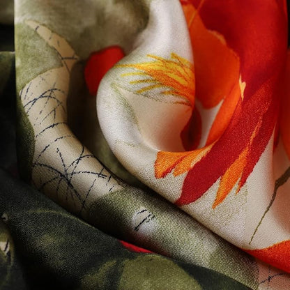 Fashion Scarves Scarf 100% Silk Feeling Scarf Silk Like Scarves Long Lightweight Sunscreen Shawls for Women