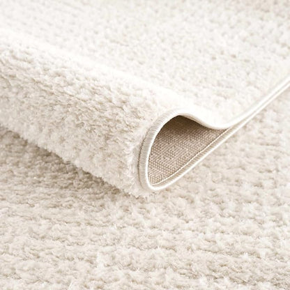 Hauteloom Keita Living Room, Bedroom Area Rug - Contemporary - High Pile - Bone - 6'7" x 9'