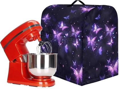 Purple Butterfly Mixer Covers Kitchen Stand Mixer Cover Kitchen Appliance Dust Cover Protection Washable Dustproof Cover for 6-8 Quart Mixer Cover