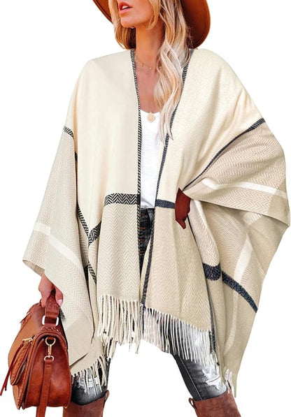 Breezy Lane Women's Shawl Wraps Warm Poncho Ruana Wrap Cardigan