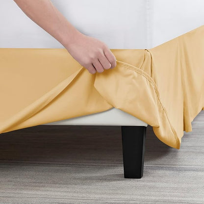 Nestl Gold Twin XL Bed Skirt - Twin XL Size Bed Skirt 14 Inch Drop - Brushed Microfiber Bed Skirts - Hotel Quality Pleated Bed Skirt - Shrinkage & Fade Resistant