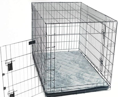 4Knines Extra Large Dog Crate Mat – Waterproof, Non-Slip, Machine Washable Crate Mat – Soft, Durable Kennel Mat for Dogs – Pet Bed for Crates, Travel or Home Use - Extra Large (Black)