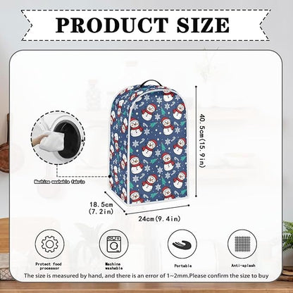Talayituse Snowman Snowflake Tree Candy Print Blender Cover Christmas Decor Fingerprint Protection Cover for Stand Mixer or Coffee Machine, Kitchen Appliance Covers for Stain Dust Resistant Supplies