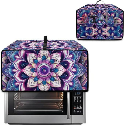 Countertop Convection Oven Cover Dust Protection Air Fryer Toaster Oven Covers with Side Pockets, for Home Kitchen Decor, S, 14.5 x 18.5 x 9 Inches, Violet Boho Floral